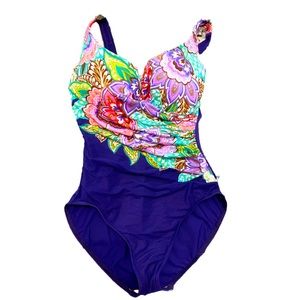 Miraclesuit one piece swimsuit Sz 10/12